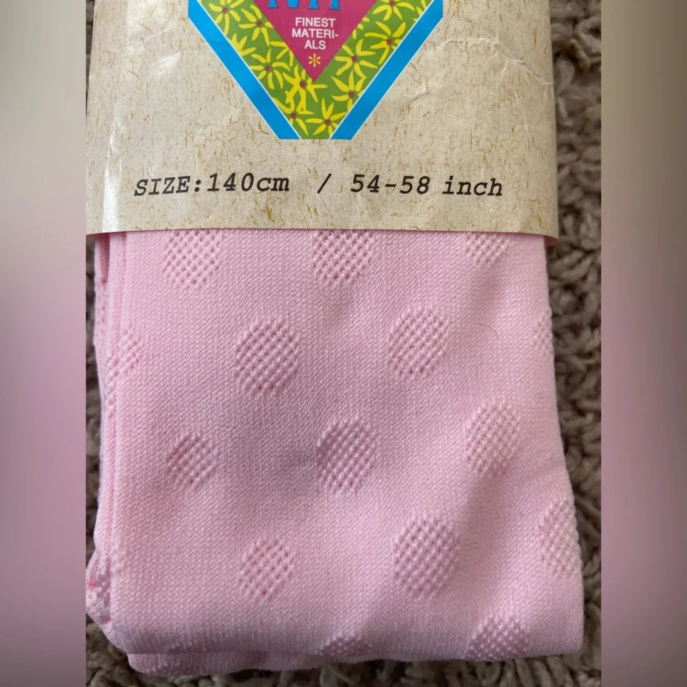 MP Denmark Kids Girls Pink Tactel Tights Dots Soft 8/10 12/13‎